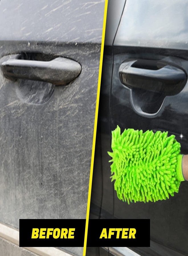 Motomax Microfibre Glove | Washable, Double Sided and Reusable | Multi-Purpose for Wet and Dry Cleaning | Ideal for Vehicles, General Household Cleaning - Image 4